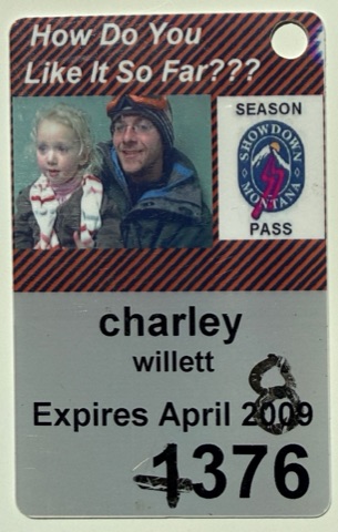 Charley Willett’s 2008-09 season pass