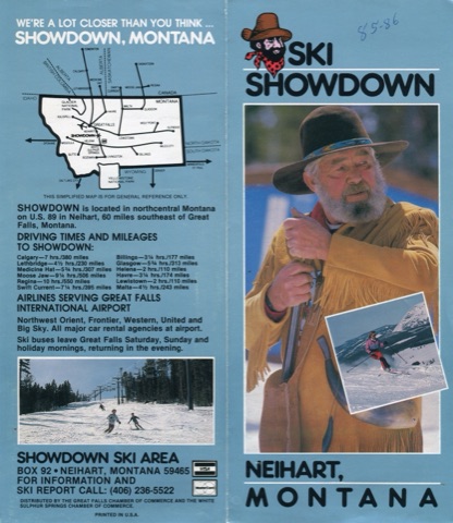 Showdown · Trail map, with the printed winter rates insert — page 1 of 4
