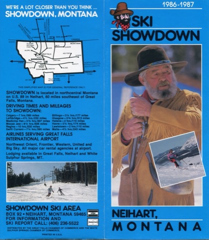 Showdown · Trail map and area brochure — page 1 of 3
