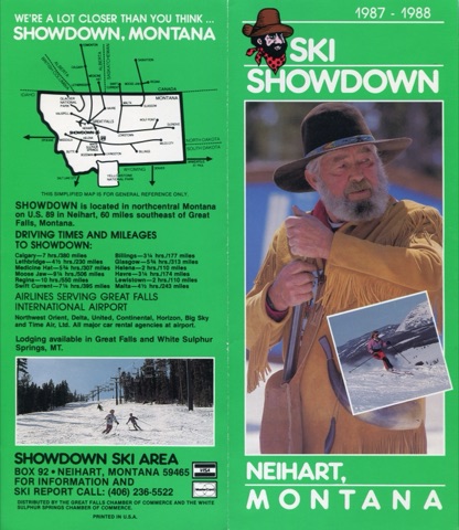 Showdown · Trail map and area brochure — page 1 of 3