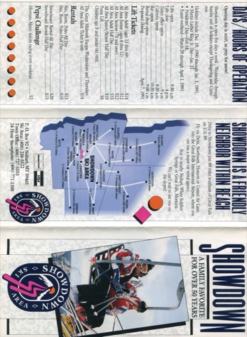 Showdown · Trail map and area brochure — page 1 of 4